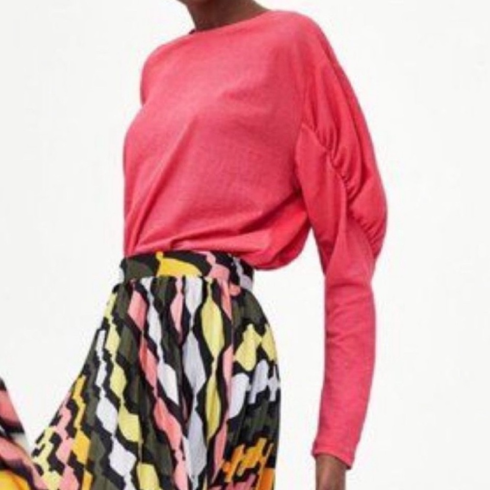 Zara Pink Textured Top